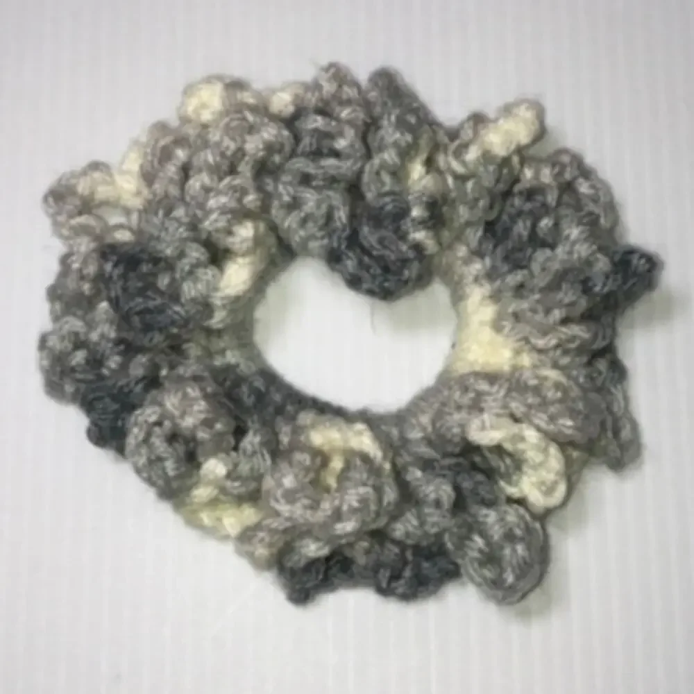 NWT Multicolor Handmade Crocheted Hair Scrunchie
